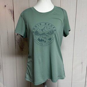 Eddie Bauer Women’s Graphic Performance T-Shirt Green Size Medium EUC